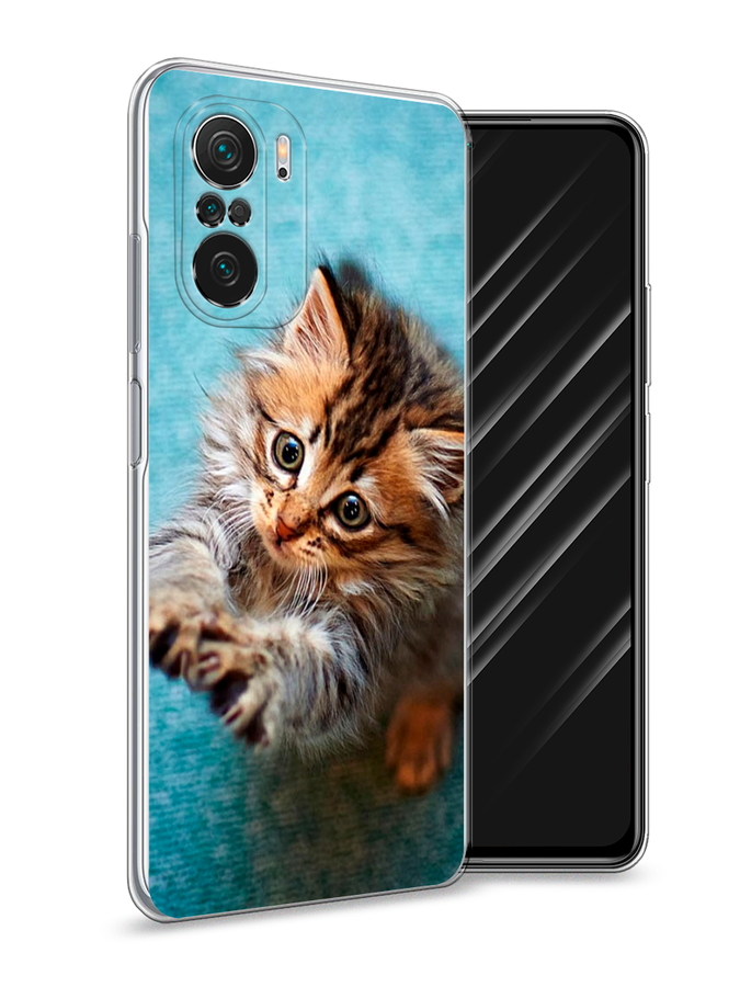 

Чехол Awog на Poco F3/Redmi K40/Mi 11i "Котенок просит есть", Разноцветный, 312650-2