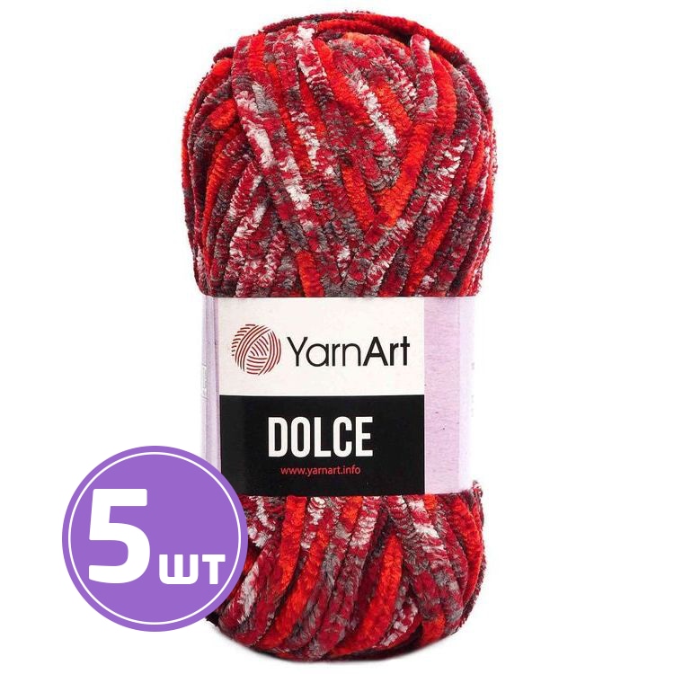 

Пряжа YarnArt Dolce (805), принтованный, 5 шт. по 100 г, Красный