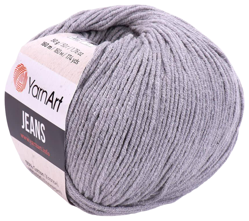 

Пряжа YarnArt Jeans (46), меланж серый, 5 шт. по 50 г