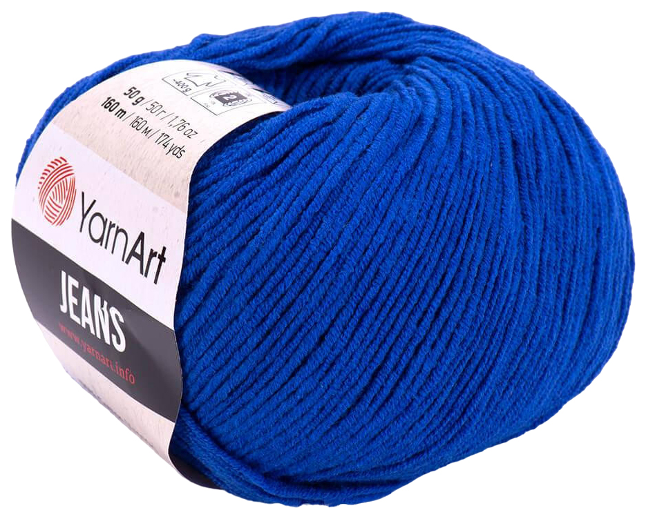 

Пряжа YarnArt Jeans (47), василек, 5 шт. по 50 г, Синий