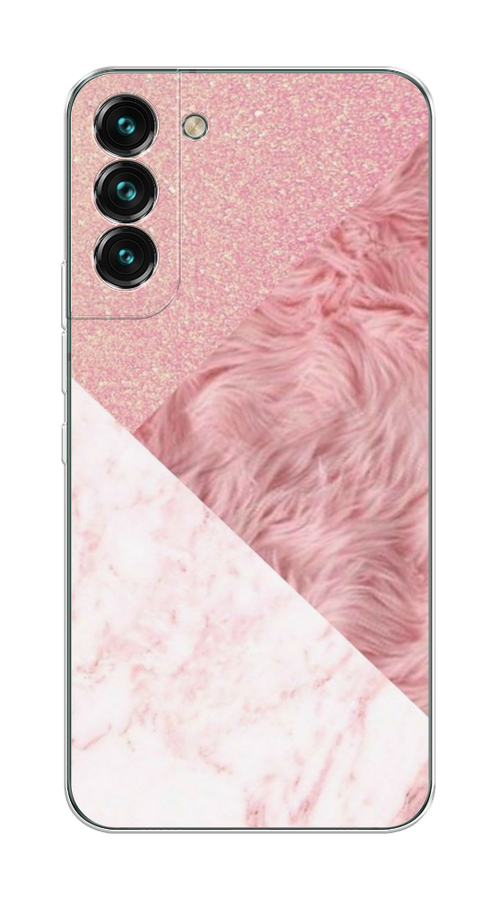 

Чехол на Samsung Galaxy S22 Plus "Текстурные треугольники", Розовый;белый, 2103950-1
