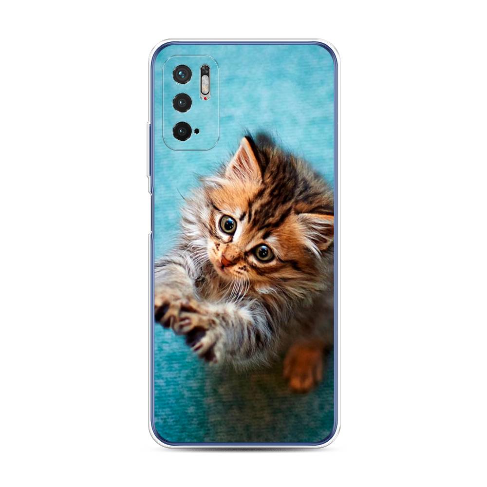 фото Силиконовый чехол "котенок просит есть" на xiaomi redmi note 10t awog