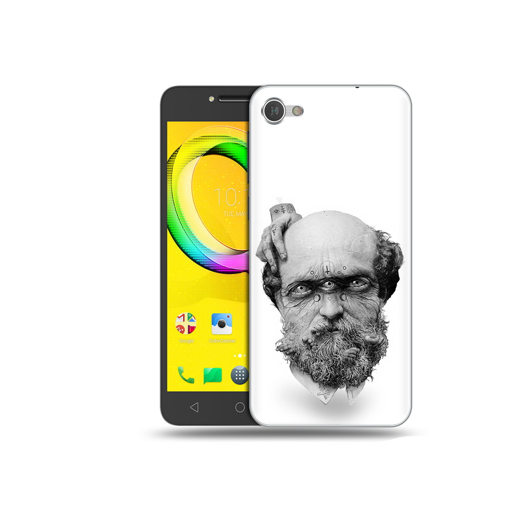 

Чехол MyPads Tocco для Alcatel A5 страшный бородатый мужчина абстракция (PT67387.664.630), Прозрачный, Tocco