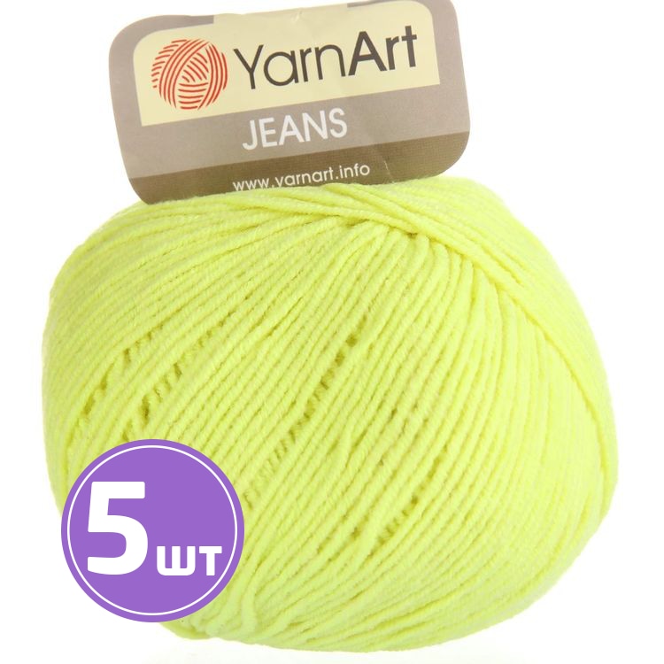 

Пряжа YarnArt Jeans (58), цитрон, 5 шт. по 50 г, Зеленый