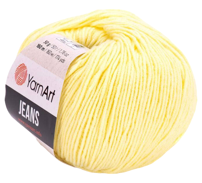 

Пряжа YarnArt Jeans (67), лимон, 5 шт. по 50 г, Желтый