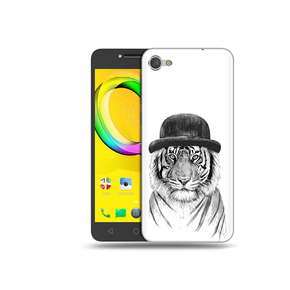 

Чехол MyPads Tocco для Alcatel A5 тигр британец (PT67387.664.641), Прозрачный, Tocco
