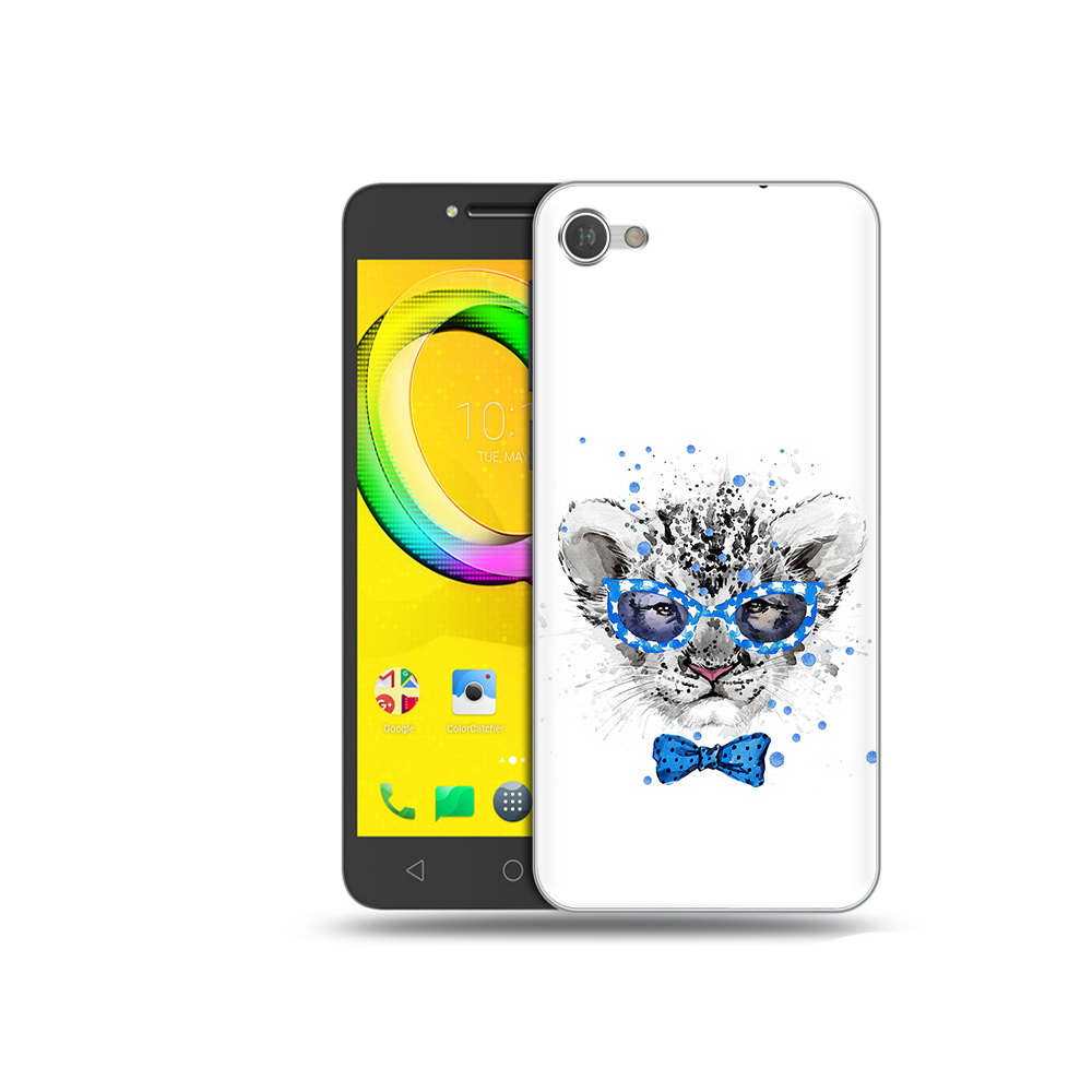 

Чехол MyPads Tocco для Alcatel A5 тигренок с бабочкой (PT67387.664.642), Прозрачный, Tocco