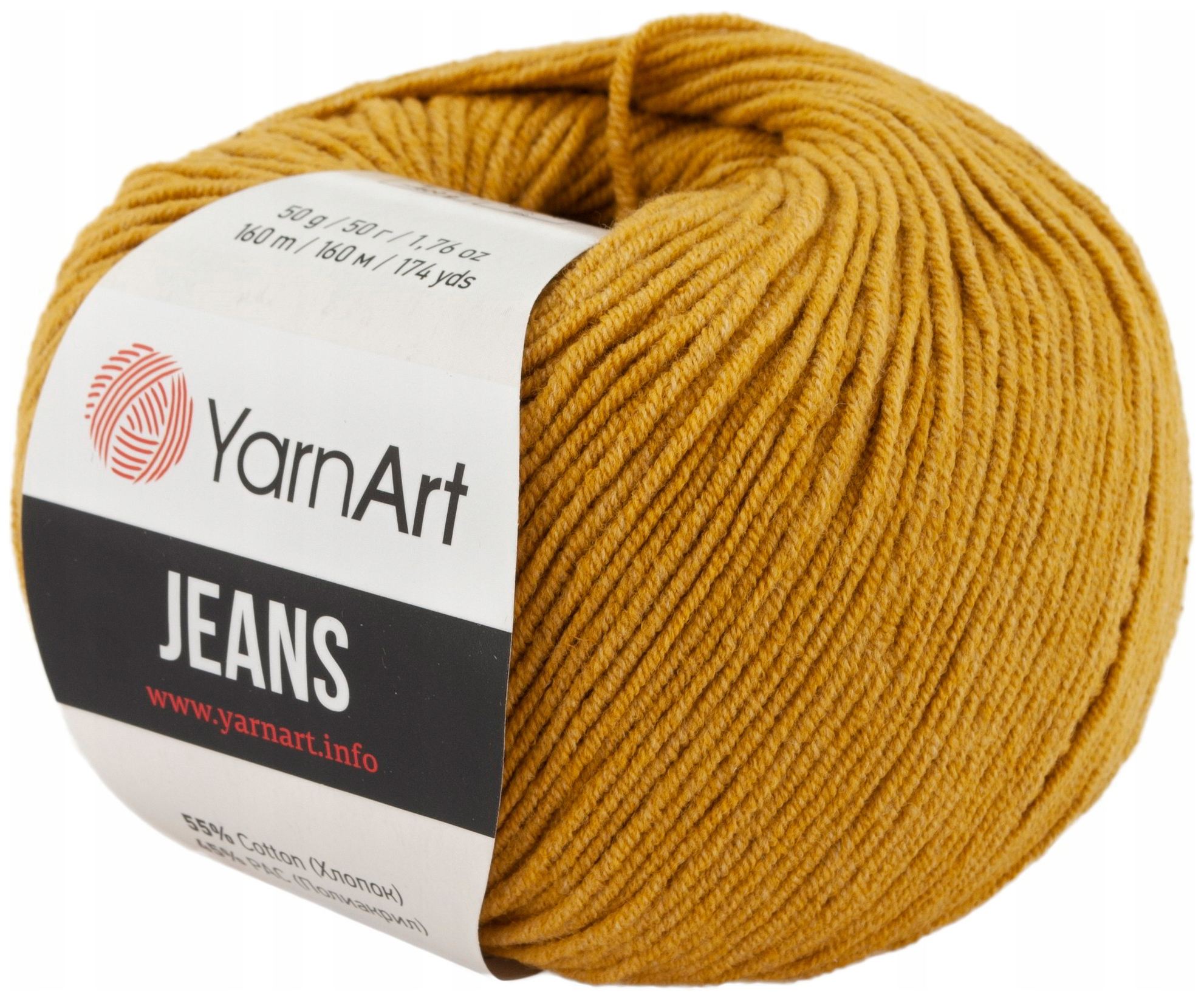 

Пряжа YarnArt Jeans (84), охра, 5 шт. по 50 г