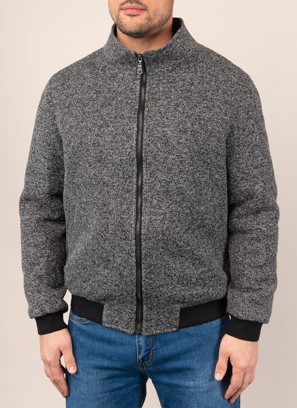 

Бомбер мужской MISTEKS DESIGN 48623 серый 50 RU, 48623