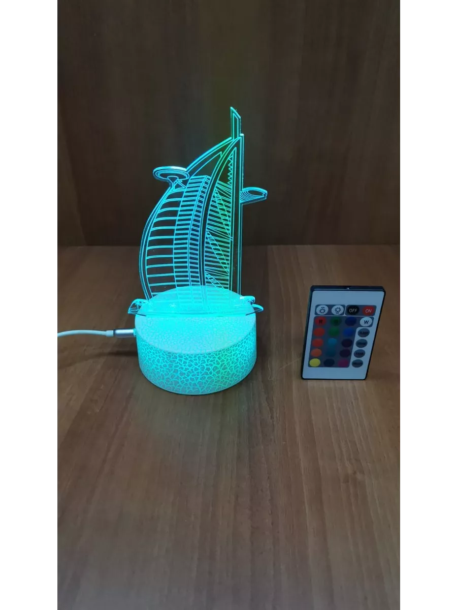 

3D Светильник с пультом, 04-ва161