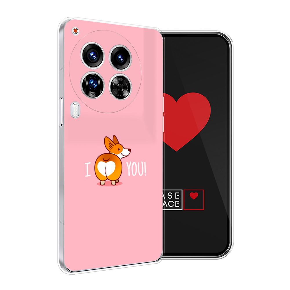 

Силиконовый чехол "Корги I love you" на Tecno Camon 30 Premier, Розовый, 305450-1