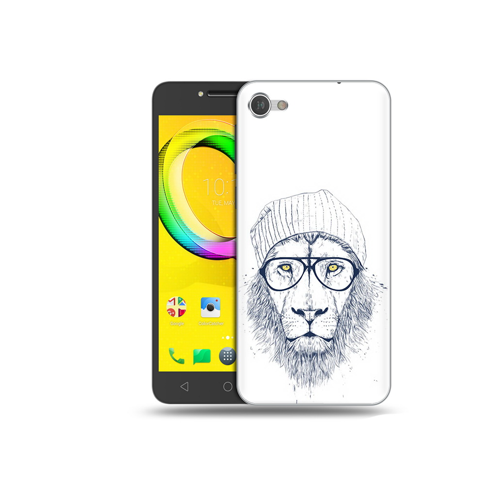 

Чехол MyPads Tocco для Alcatel A5 хиппи лев (PT67387.664.663), Прозрачный, Tocco