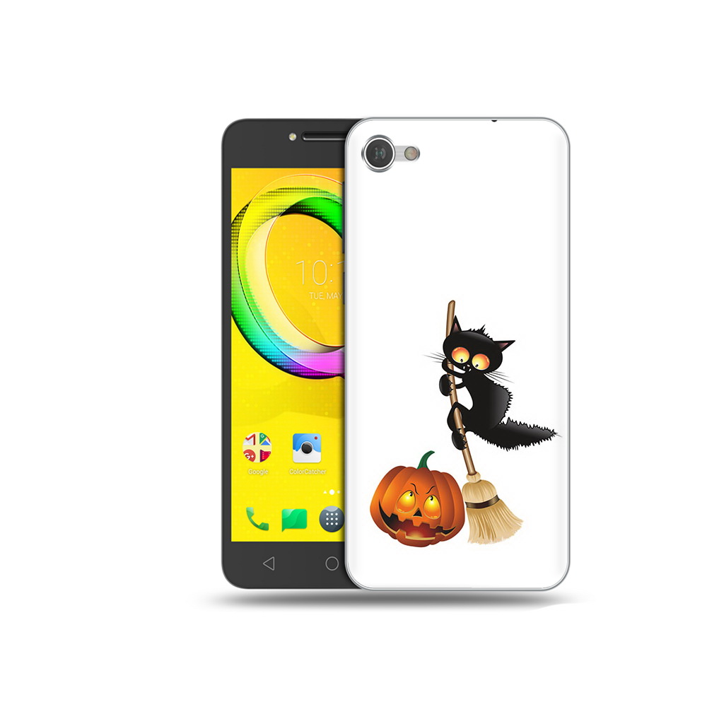 

Чехол MyPads Tocco для Alcatel A5 хэлуинский котик (PT67387.664.667), Прозрачный, Tocco
