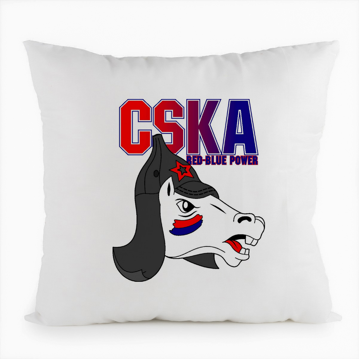 

Подушка белая CoolPodarok ЦСКА, Белый