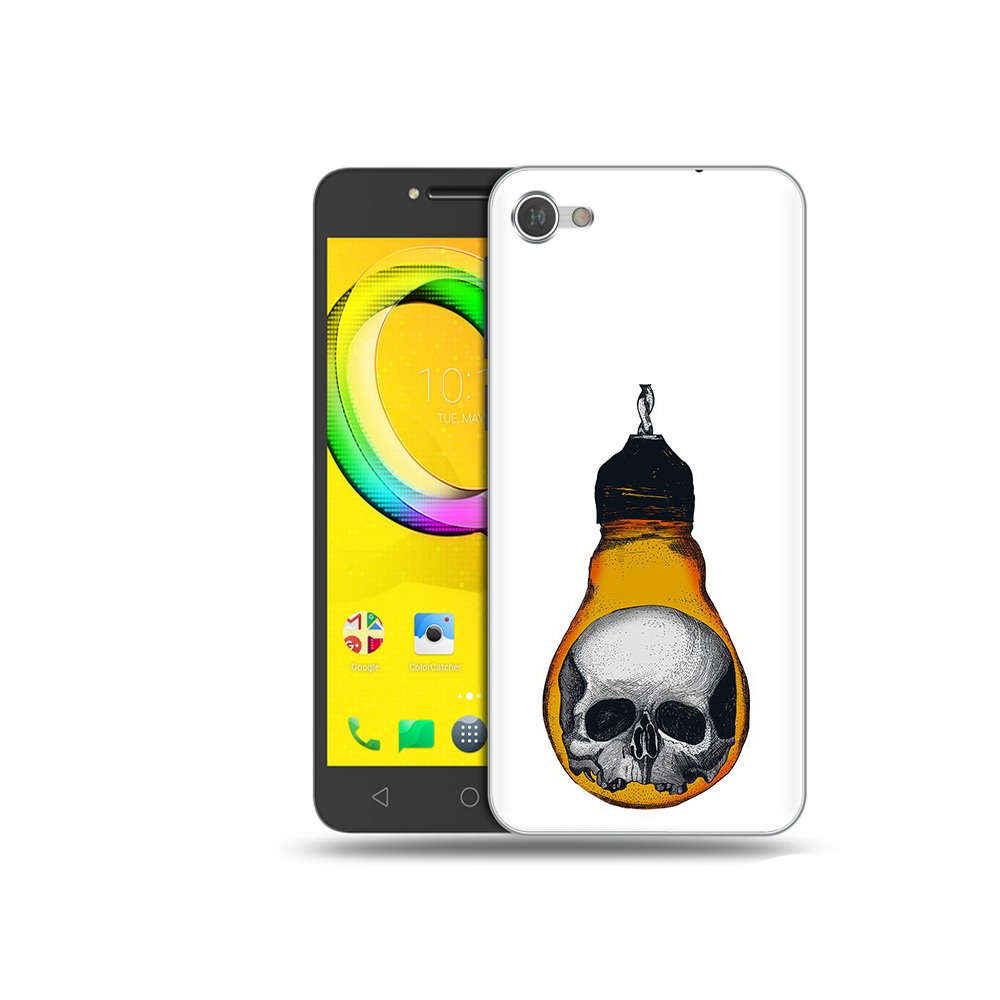 

Чехол MyPads Tocco для Alcatel A5 череп в лампочке (PT67387.664.676), Прозрачный, Tocco