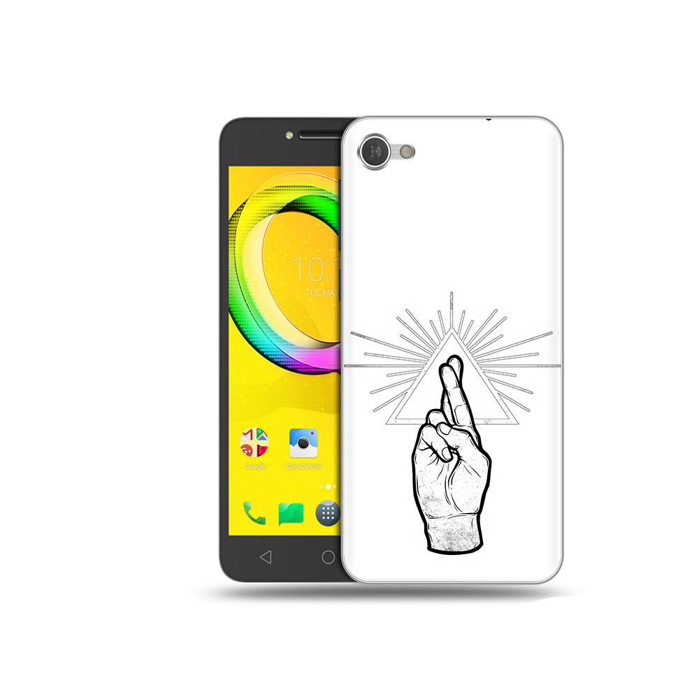 

Чехол MyPads Tocco для Alcatel A5 черно белая рука (PT67387.664.681), Прозрачный, Tocco