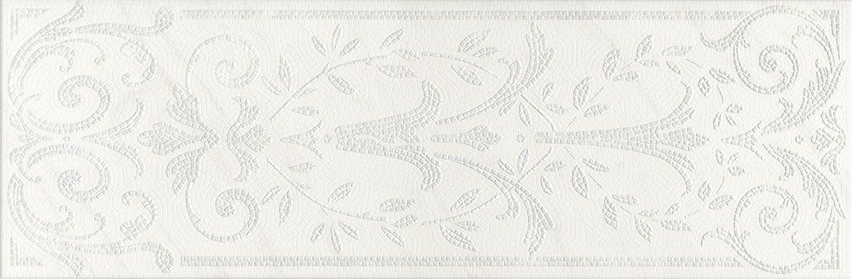 

HGD/A126/12103R Борсари орнамент обрезной 25*75 керам.декор Цена за 1шт., Белый, Борсари