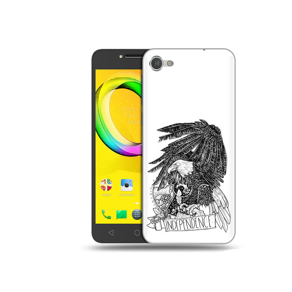 

Чехол MyPads Tocco для Alcatel A5 черно белый сокол (PT67387.664.688), Прозрачный, Tocco