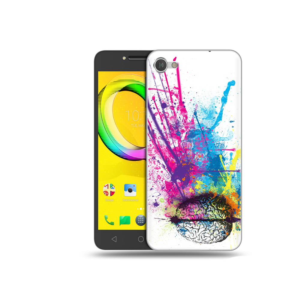 

Чехол MyPads Tocco для Alcatel A5 яркий красочный мозг (PT67387.664.710), Прозрачный, Tocco