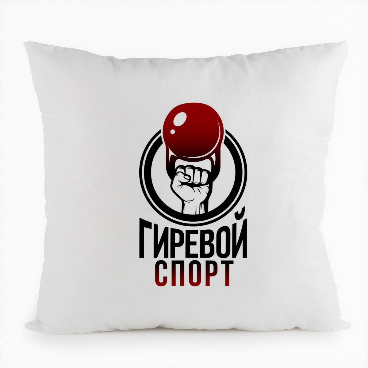 

Подушка белая CoolPodarok Спорт. Гиревой спорт, Белый