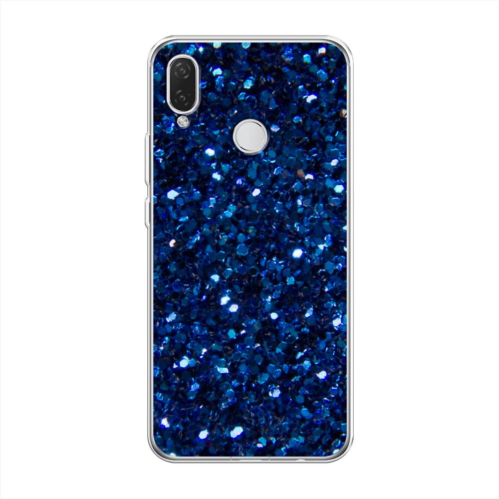 фото Чехол awog "синие блестки рисунок" для huawei nova 3i
