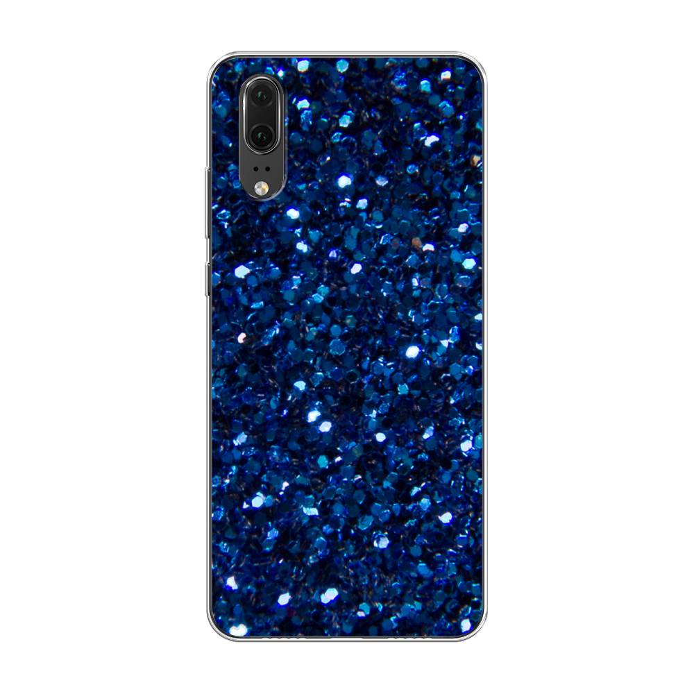 

Чехол Awog "Синие блестки рисунок" для Huawei P20