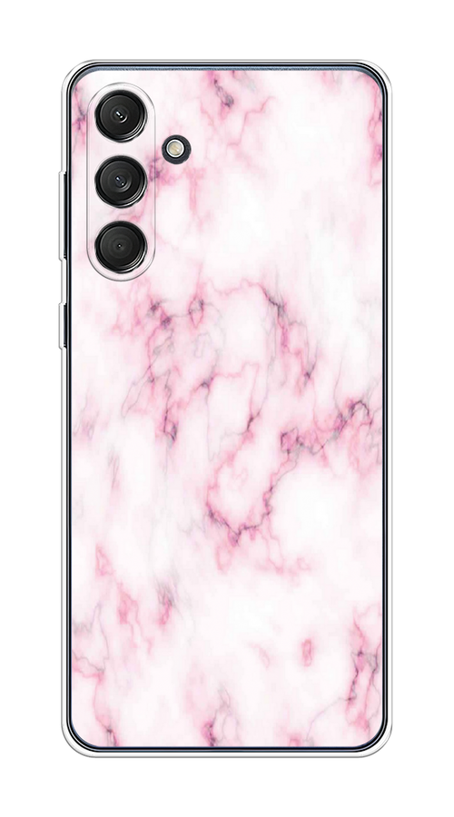 

Чехол на Samsung Galaxy M55 "Мрамор с розовым", Белый;розовый, 2109650-1