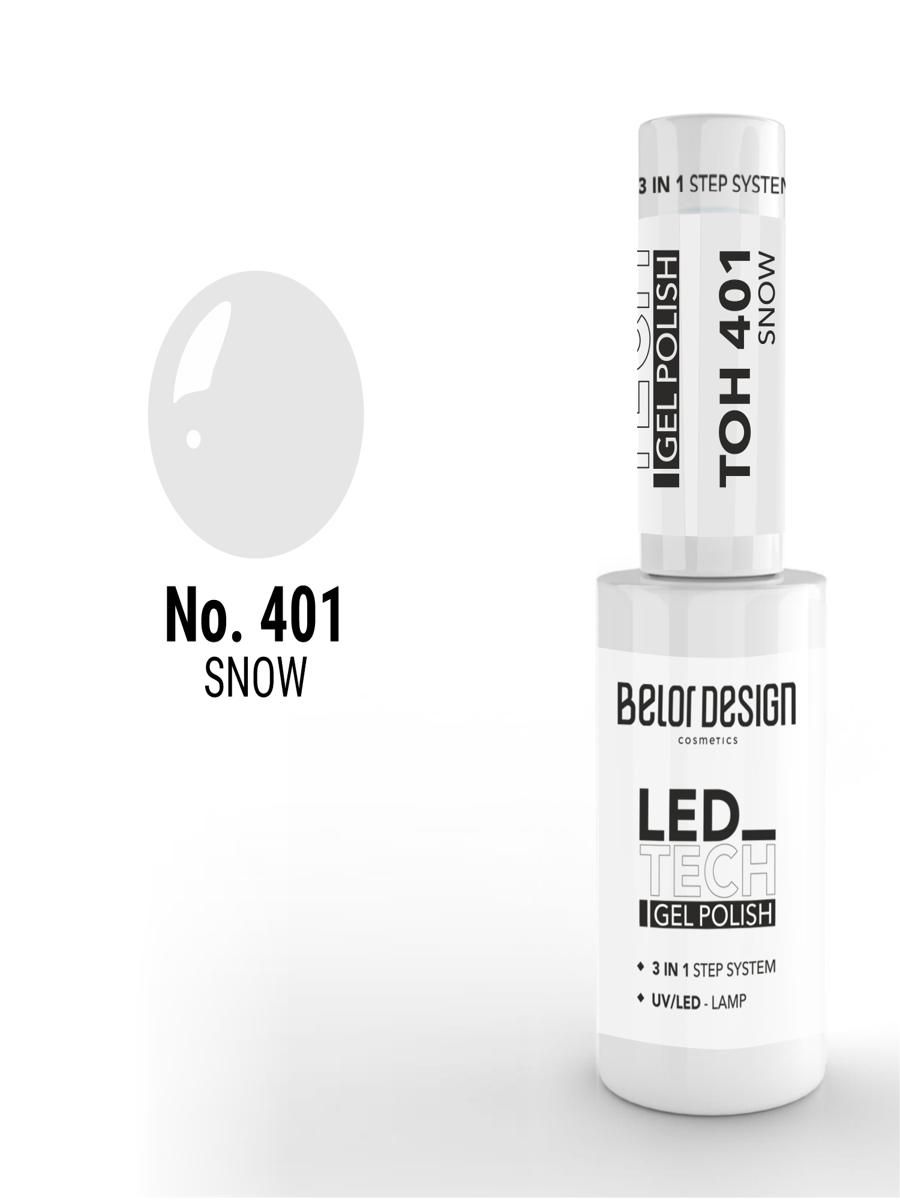 

Лак-гель для ногтей Tech тон 401 snow, Белый, Лак-гель для ногтей Tech, тон 401 snow
