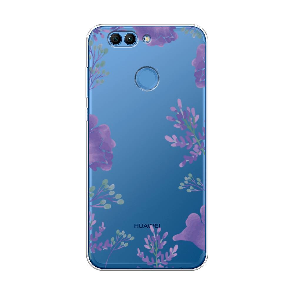 

Чехол Awog на Huawei Nova 2 Plus "Сиреневая цветочная рамка", Разноцветный, 63050-8