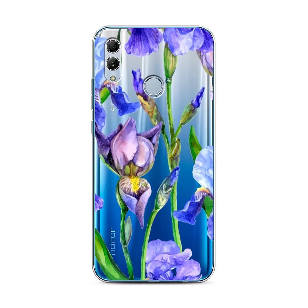 фото Чехол awog "синие ирисы" для honor 10 lite