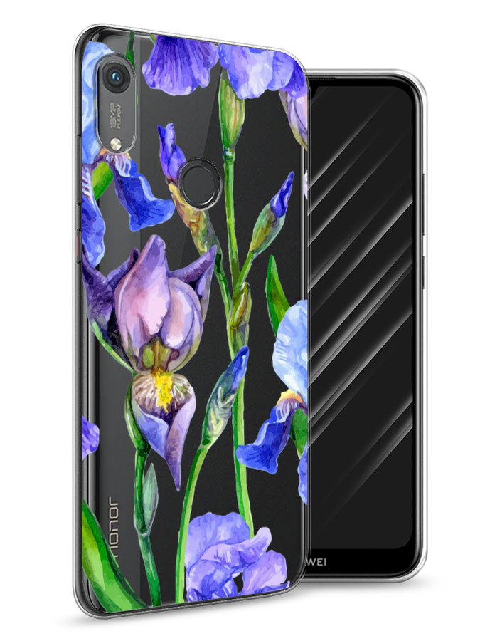 

Чехол Awog на Honor 8A (8A Pro/Prime) "Синие ирисы", Фиолетовый;голубой;зеленый, 68750-8