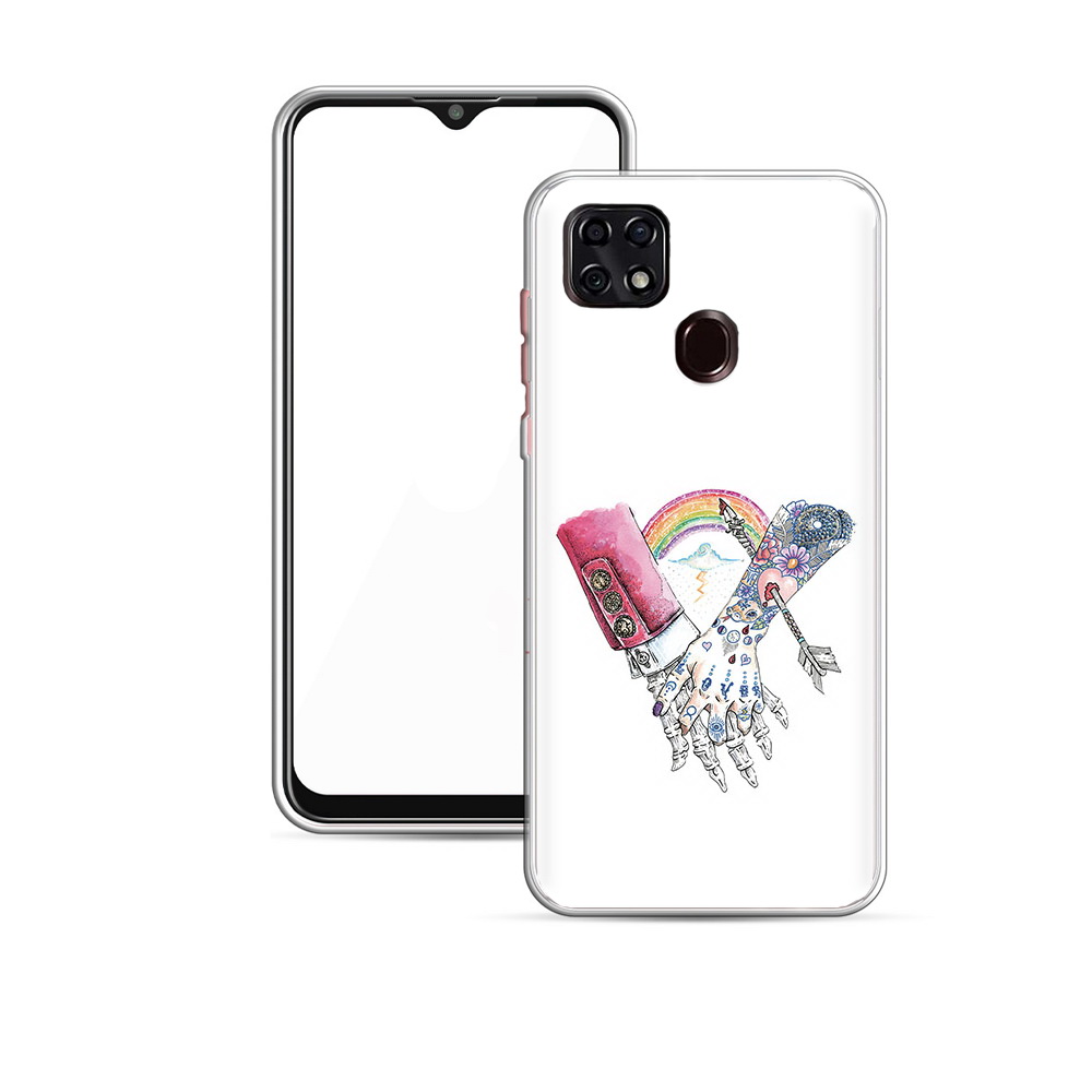 

Чехол MyPads Tocco для ZTE Blade 20 Smart абстракция руки в татуировках (PT226940.456.212), Прозрачный, Tocco