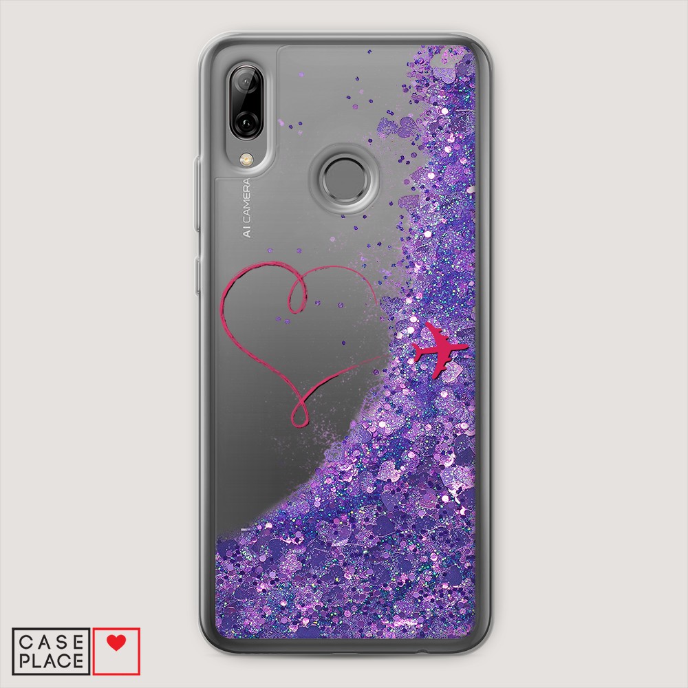 

Чехол Awog на Huawei P Smart 2019/Honor 10 Lite "Сердце и самолет", Разноцветный, 67292-1