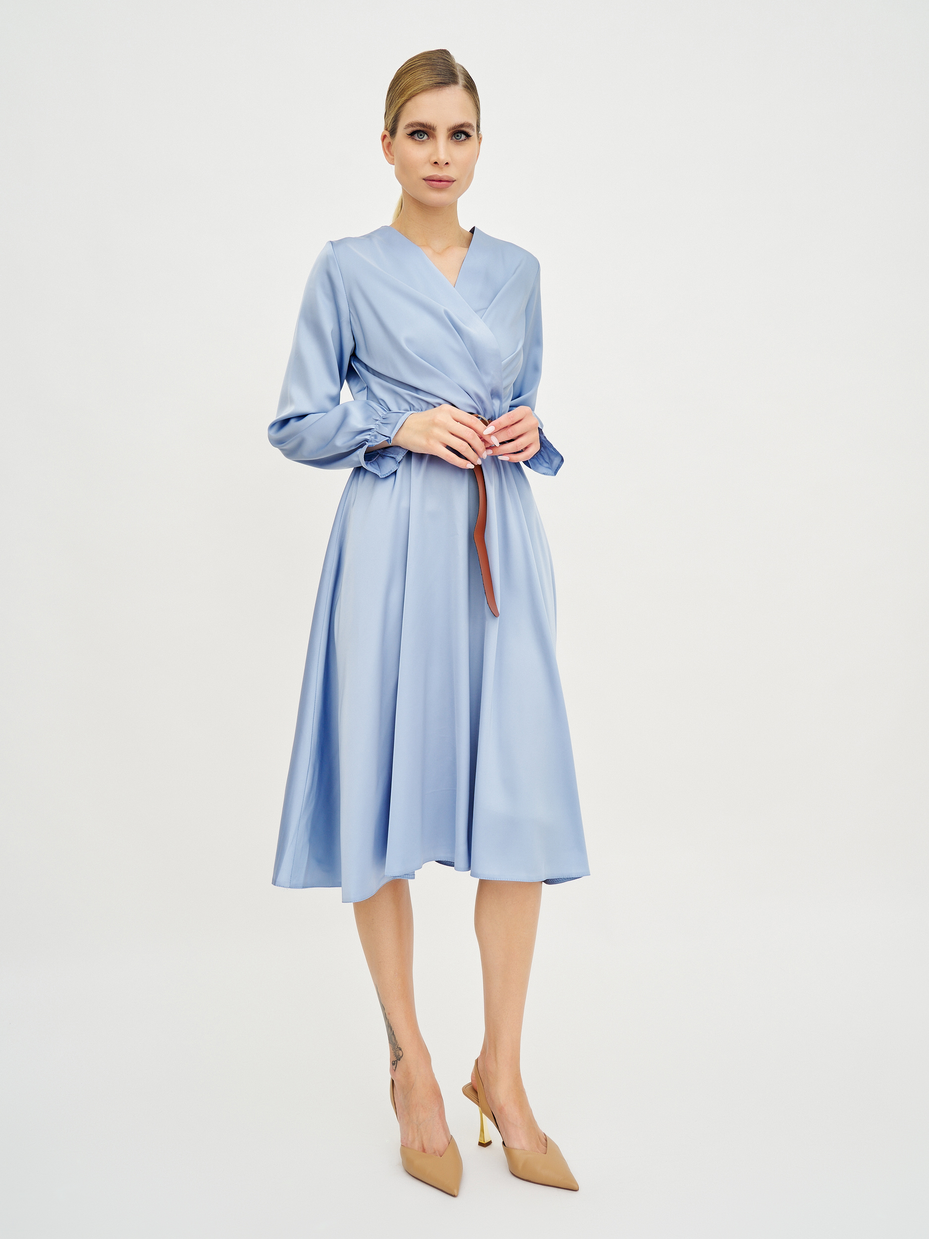 

Платье женское Olya Stoff OS20055 зеленое 54 RU, OS20055