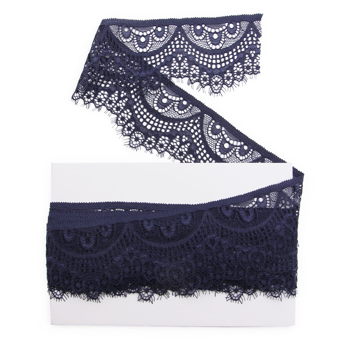 

Кружево эластичное 6 см*13,71м (C147 индиго), Синий