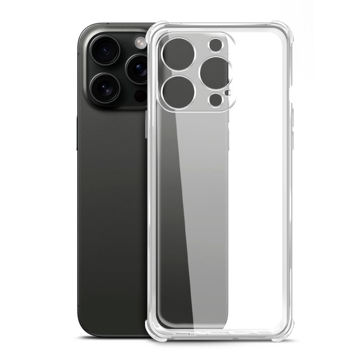 

Чехол BoraSCO Bumper Case для iPhone 15 Pro , силиконовый, прозрачный