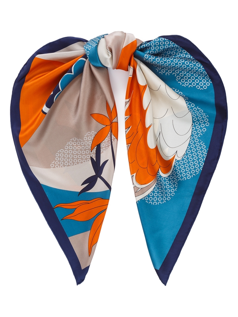 

Платок женский Eleganzza 01-00039418 синий, 90х90 см, Разноцветный, 01-00039418