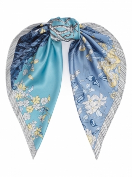 

Платок женский ELEGANZZA 01-00039425 голубой, 90х90 см, 01-00039425