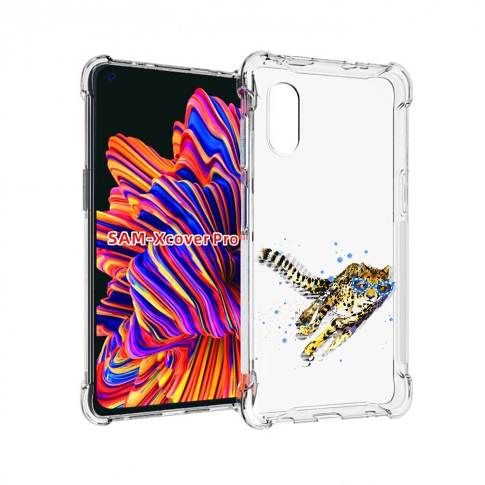 

Чехол MyPads гепард в очках для Samsung Galaxy Xcover Pro 1, Прозрачный, Tocco
