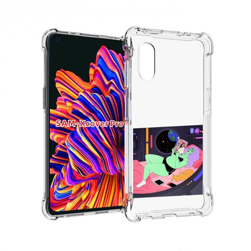 

Чехол MyPads трехглазая девушка зеленая для Samsung Galaxy Xcover Pro 1, Прозрачный, Tocco