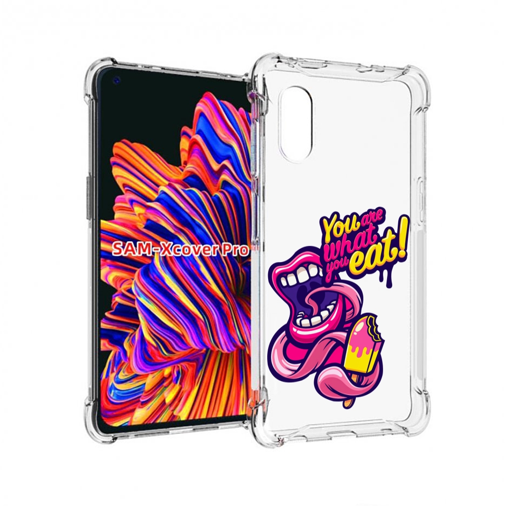 

Чехол MyPads ты-то-что-ты-ешь для Samsung Galaxy Xcover Pro 1, Прозрачный, Tocco