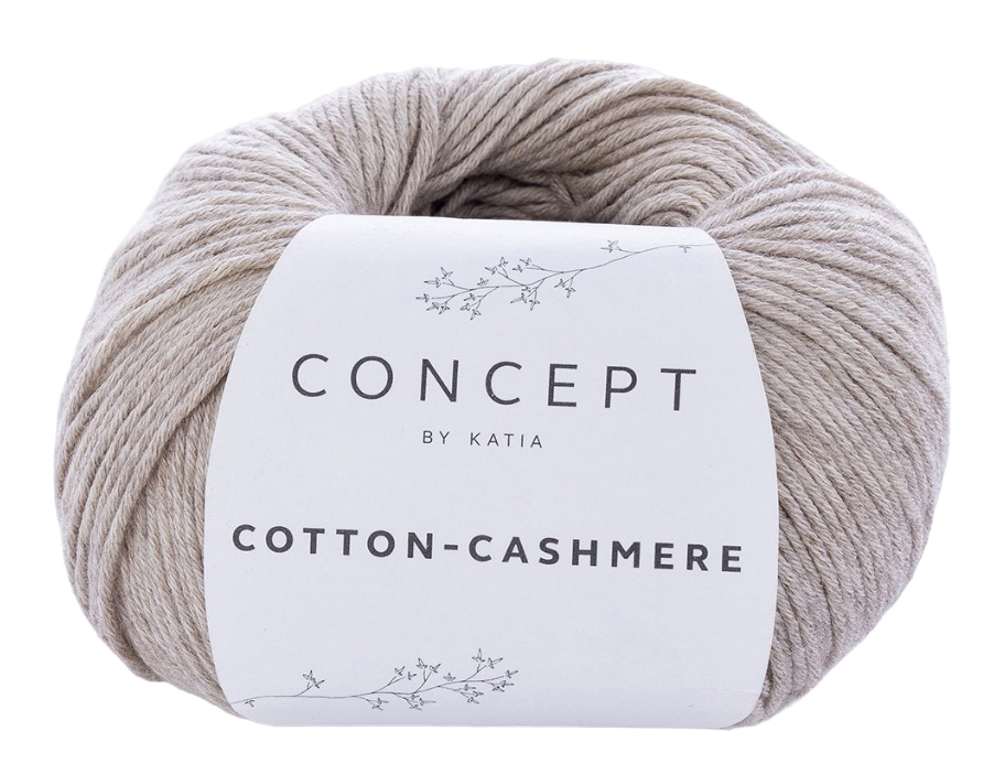 

Пряжа Katia Cotton-Cashmere (55), меланж бежевый, 5 шт. по 50 г