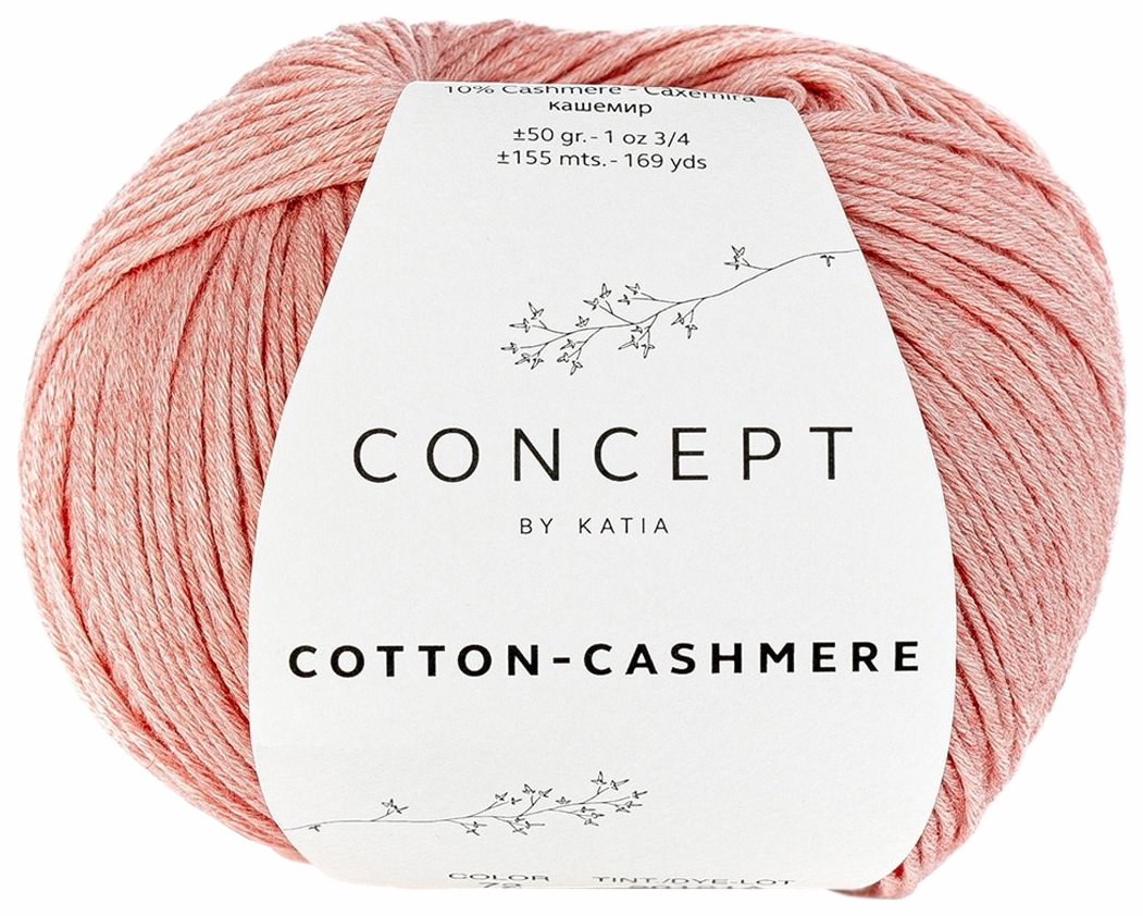 

Пряжа Katia Cotton-Cashmere (72), меланж розовый, 5 шт. по 50 г