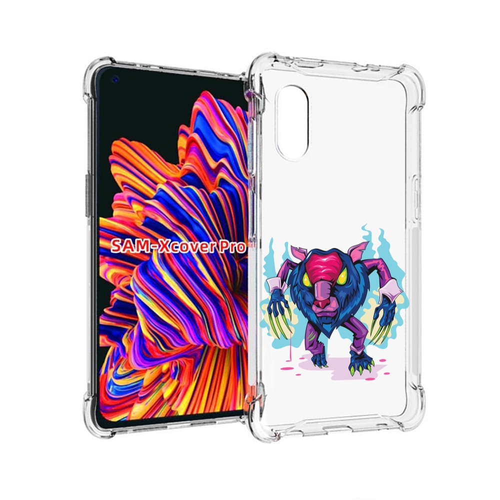 Чехол MyPads фиолетовая-россомаха для Samsung Galaxy Xcover Pro 1