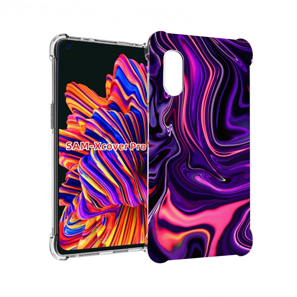 Чехол MyPads фиолетовые краски для Samsung Galaxy Xcover Pro 1