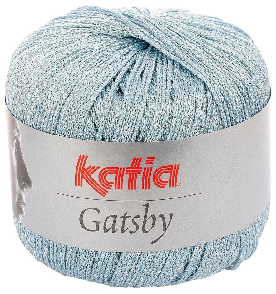 

Пряжа Katia Gatsby (22), голубой-серебро, 5 шт. по 50 г