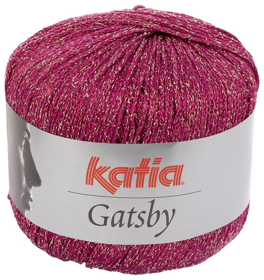 

Пряжа Katia Gatsby (37), фуксия-золото, 5 шт. по 50 г, Розовый