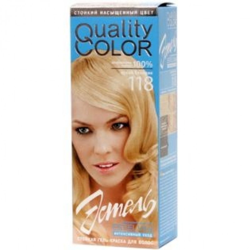 Краска-гель для волос Estel Quality Color 118 тон яркий блондин estel professional краска гель для волос оттенок 8 жемчужный нюанс 60 мл