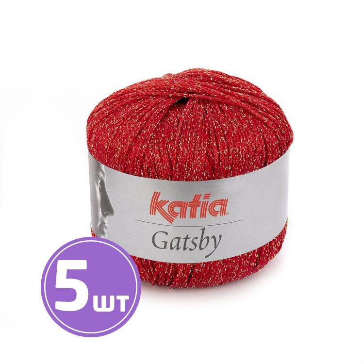 

Пряжа Katia Gatsby (4), кармин-золото, 5 шт. по 50 г