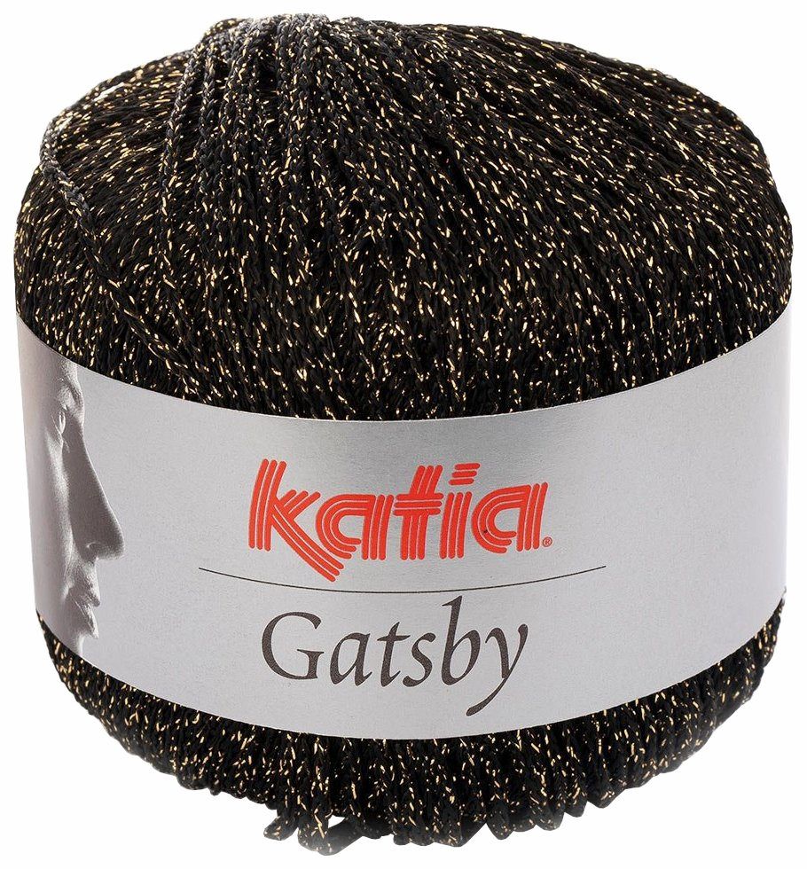 

Пряжа Katia Gatsby (88503), черный-золото, 5 шт. по 50 г